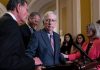 Senate Republican leader Mitch McConnell freezes mid-sentence and stares vacantly for around 20 seconds during press conference | US News