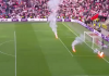 Ajax vs Feyenoord abandoned after flares thrown onto pitch at Johan Cruyff Arena. | World News