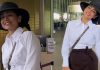 Shriya Saran stuns in a white shirt and pairs it up with a brown slit skirt as she papped at the Mumbai airport