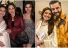 INSIDE PICS: Bhagyashree looks like dream in white saree; poses with Madhuri Dixit, Sanjay Kapoor at birthday party