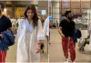 WATCH: Shilpa Shetty-Raj Kundra spotted at Mumbai airport; latter’s unique ‘Not A Towel’ lungi grabs attention