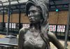 Amy Winehouse: Star of David necklace on singer’s Camden statue covered by pro-Palestinian sticker | UK News