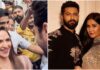 WATCH: Esha Deol asks Vicky Kaushal to give her ‘love to Katrina Kaif’ as they meet at Ganesh Chaturthi celebrations