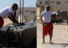 Palestinian confronts Israeli armoured vehicle in occupied West Bank | Gaza