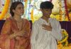 Mommy Kajol holds son Yug by his arm as they seek blessings of Maa Durga at pandal; netizens go gaga: WATCH