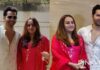Varun Dhawan and wife Natasha Dalal arrive at dad David Dhawan’s office to celebrate their first Diwali post giving birth to daughter Lara