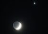 Stargazers treated to rare sight as Venus appears beside crescent Moon | Science, Climate & Tech News