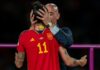 Luis Rubiales ‘totally sure’ kiss with Jenni Hermoso after Spain World Cup victory was consensual | World News