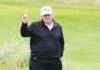 Donald Trump gives his view on chances of US-EU trade deal – while on the golf course | US News