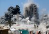 Two hostages shown in Hamas video – as Israel strikes high-rise building in Gaza City | World News