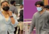 Vijay Deverakonda, Rashmika Mandanna spotted at Hyderabad airport as they return from honeymoon; Video