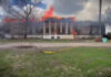 Video: Historic building in Ukraine up in flames after Russia drone attack | History