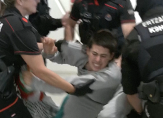 Spanish police beat and detain Gaza flotilla activists at airport | Israel-Palestine conflict
